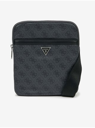 Tmavě šedá pánská vzorovaná crossbody taška Guess