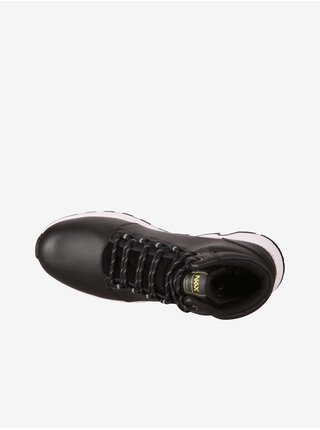 Černé pánské kožené zimní kotníkové boty NAX Jekt