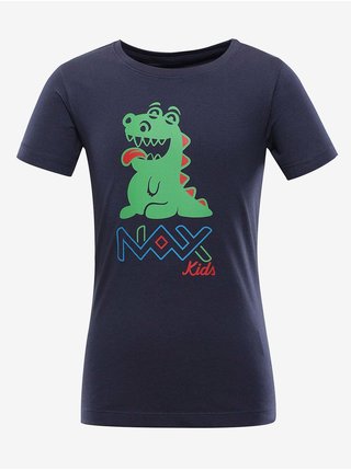 Tmavě modré dětské tričko s potiskem NAX Lievro