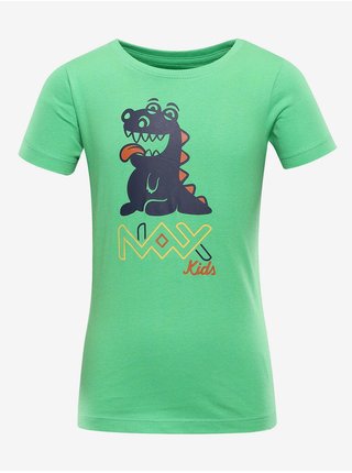 Zelené dětské tričko s potiskem NAX Lievro