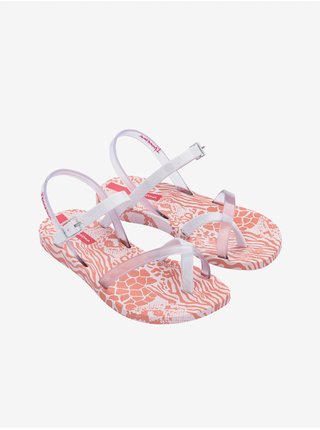Oranžovo-biele dievčenské sandále Ipanema