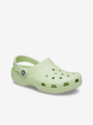 Světle zelené dětské pantofle Crocs