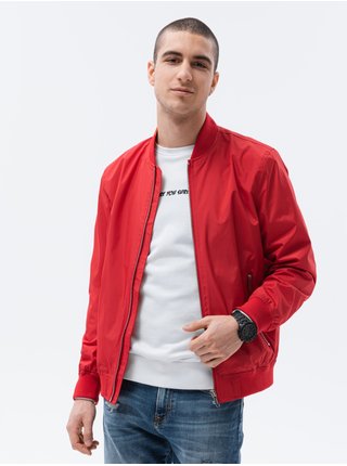Červená pánská lehká bunda Ombre Clothing C439