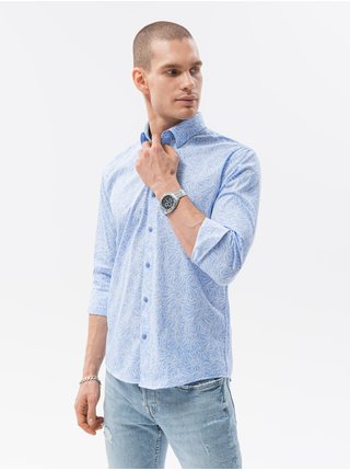 Světle modrá pánská košile Ombre Clothing K608