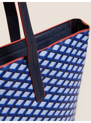 Taška s uchy a geometrickým motivem Marks & Spencer námořnická modrá