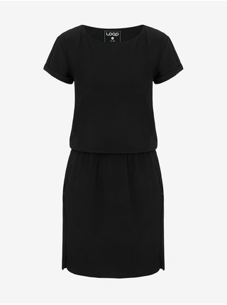 Černé dámské krátké šaty s kapsami LOAP Ubrina
