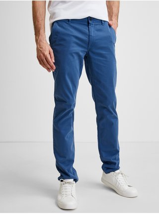 Modré pánské chino kalhoty HUGO BOSS