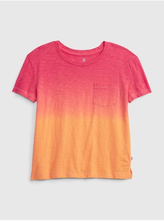 Farebné dievčenské tričko z organickej bavlny GAP