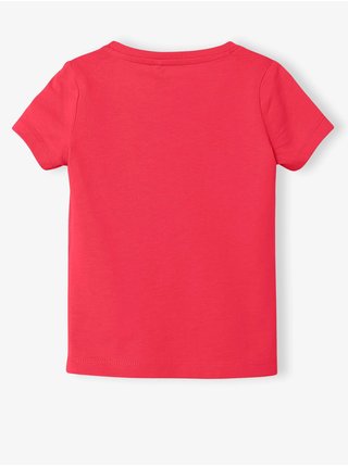 Červené vzorované dievčenské tričko name it Veen
