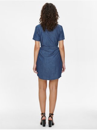 Modré rifľové košeľové šaty Jacqueline de Yong Bella