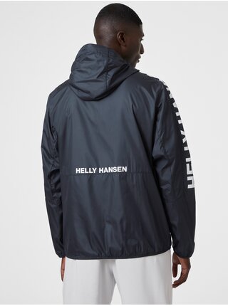 Tmavomodrá pánska ľahká bunda s kapucňou HELLY HANSEN Active Wind