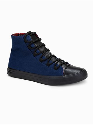 Černo-modré pánské sneakers boty Ombre Clothing T378
