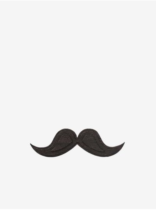 Černá dřevěná párová brož s motivem BeWooden Moustache