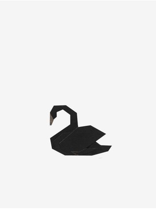 Černá dřevěná párová brož s motivem BeWooden Black Swan