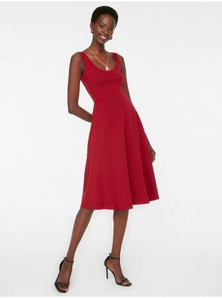 Červené basic šaty Trendyol