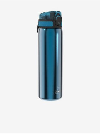 Tmavě modrá nerezová lahev Ion8 One Touch Aqua (600 ml)