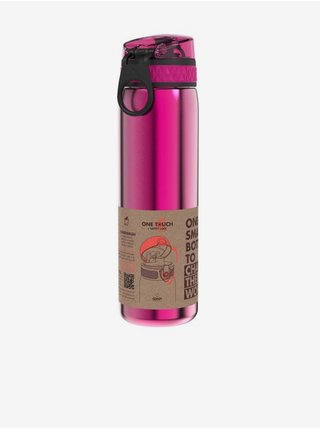 Ion8 One Touch Nerezová lahev Pink 600 ml