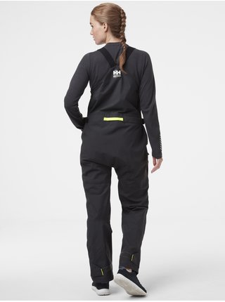 Čierne dámske športové vodeodolné nohavice s trakmi na plachtenie HELLY HANSEN