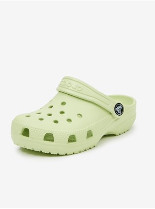 Světle zelené dětské pantofle Crocs