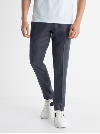 Lněné oblekové kalhoty Celio