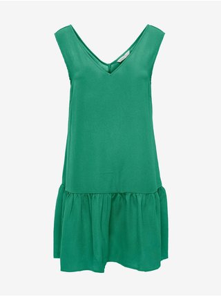 Zelené krátké šaty s véčkovým výstřihem ONLY Nova Life