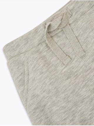 Jednobarevné tepláky s vysokým podílem bavlny (0–3 roky) Marks & Spencer šedá