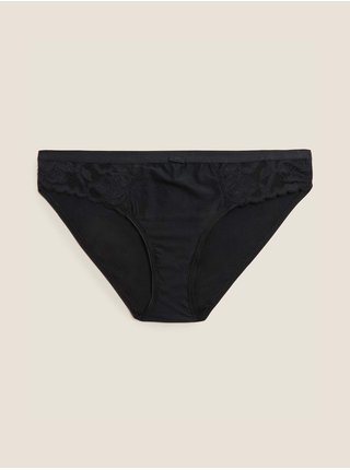 Bikini kalhotky s lučním kvítím Marks & Spencer černá