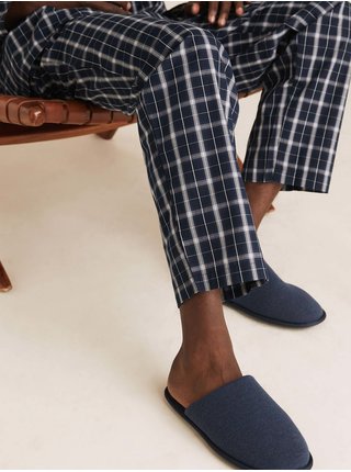 Tmavě modré pánské pantofle  Marks & Spencer 