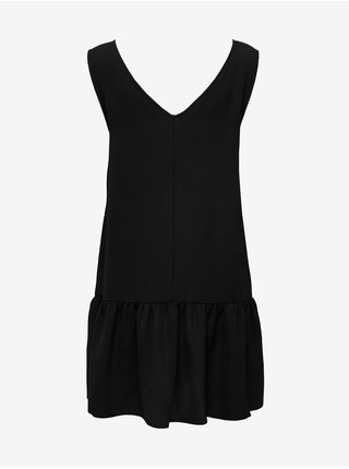 Čierne krátke šaty s véčkovým výstrihom ONLY Nova Life