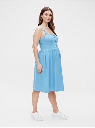 Světle modré těhotenské šaty na ramínka Mama.licious Maplea