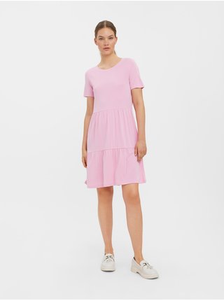 Růžové krátké šaty VERO MODA Filli Calia