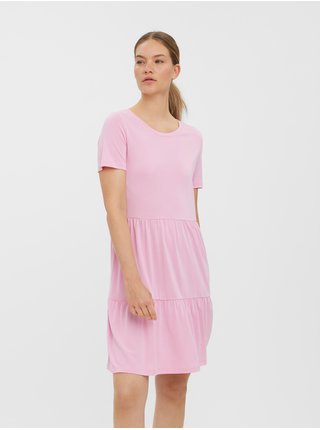 Ružové krátke šaty VERO MODA Filli Calia