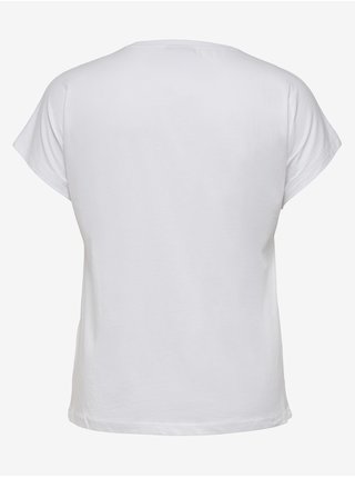 Biele tričko s potlačou ONLY CARMAKOMA Ketty