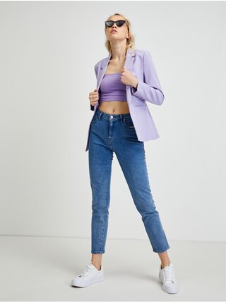 Svetlofialový crop top Noisy May Brandon