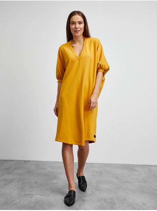 Žluté dámské volné mikinové šaty METROOPOLIS by ZOOT.lab Vanity