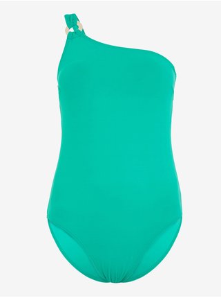 Plavky typu bandeau na jedno rameno s vycpávkami Marks & Spencer zelená