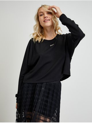 Tričká s dlhým rukávom pre ženy DKNY - čierna
