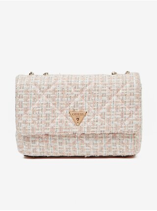 Světle růžová dámská malá crossbody kabelka Guess Cessily