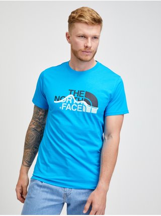Modré pánske tričko The North Face Mountain Line
