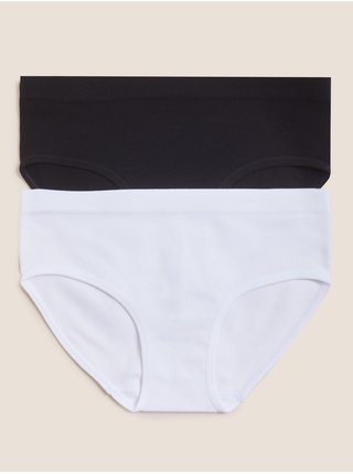 Bezešvé kalhotky, 2 ks (9–16 let) Marks & Spencer černá
