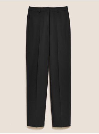 Kalhoty s rovnými nohavicemi, se strečem Marks & Spencer černá