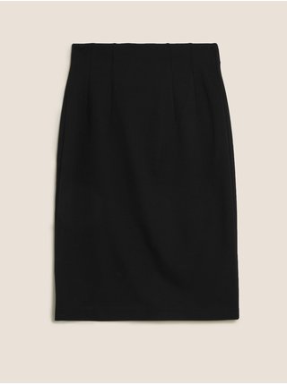 Žerzejová pouzdrová sukně ke kolenům Marks & Spencer černá