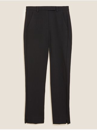 Žerzejové kalhoty úzkého střihu ke kotníkům Marks & Spencer černá