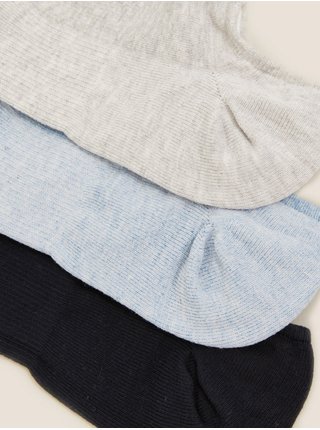Balení 5 párů mimořádně pohodlných nízkých ponožek Marks & Spencer bílá