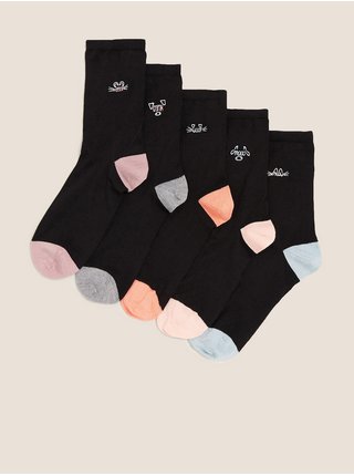 Kotníkové ponožky Sumptuously Soft™, 5 párů Marks & Spencer černá
