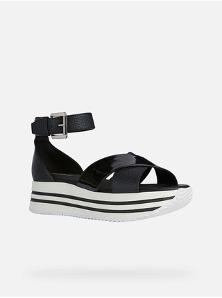Sandále pre ženy Geox - čierna, biela