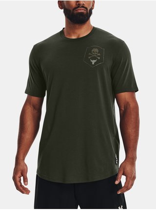 Zelené pánské tričko Under Armour UA Project Rock 100 Percent SS