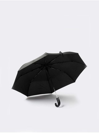 Deštník z recyklovaného polyesteru se zahnutou rukojetí a technologií Windtech™ Marks & Spencer černá