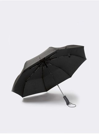 Deštník z recyklovaného polyesteru s pogumovanou rukojetí a technologií Windtech™ Marks & Spencer černá