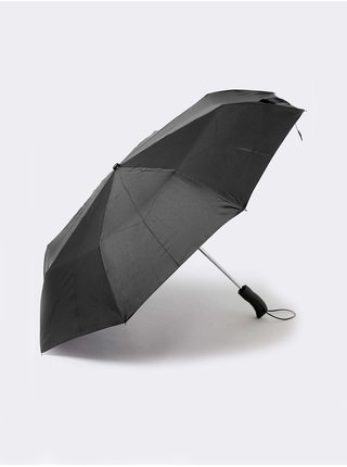 Deštník z recyklovaného polyesteru s pogumovanou rukojetí a technologií Windtech™ Marks & Spencer černá
